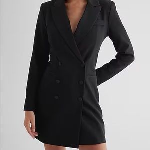 Express NWT Double Breasted Padded Shoulder Mini Blazer Dress